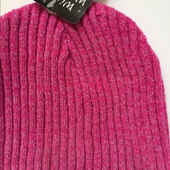 TODDLER GIRLS LOT OF 3 KNIT WINTER HATS RED PINK - Picture 3 of 5